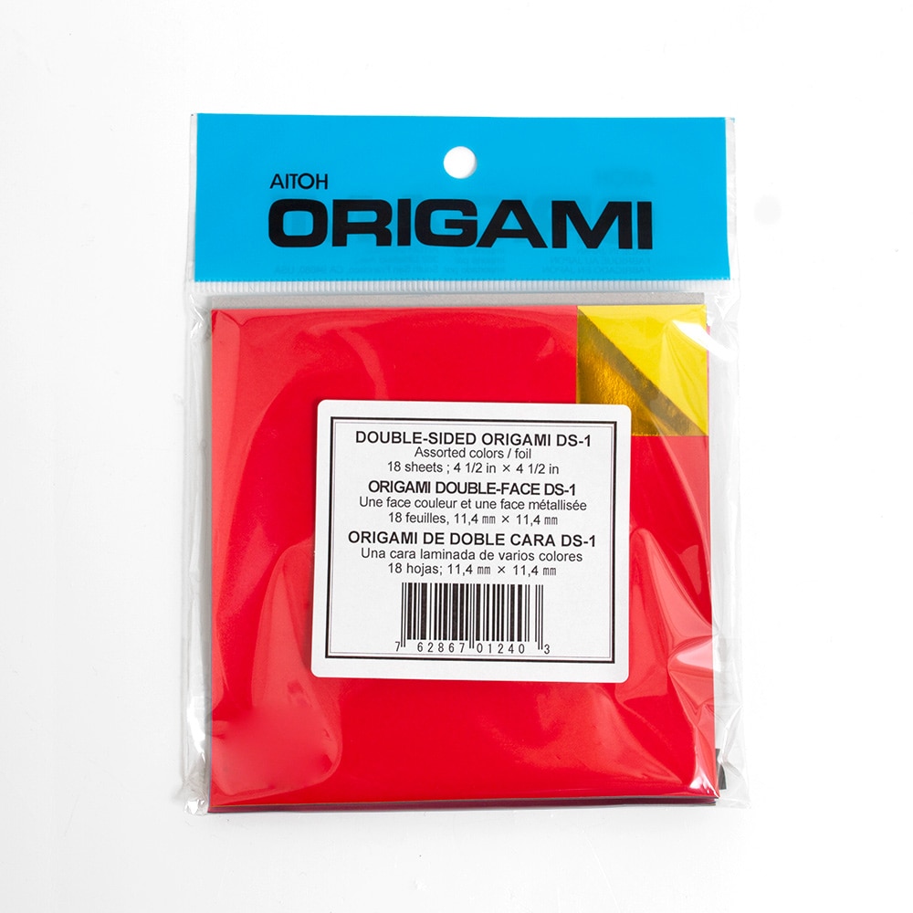 Aitoh, Origami, Papers & Kits, Art & School, 5", DS-1, Double Sided, Color & Foil, 3352